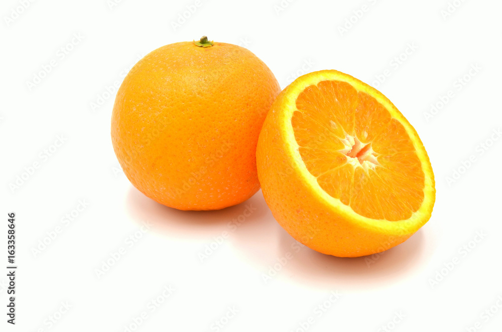orange on white background