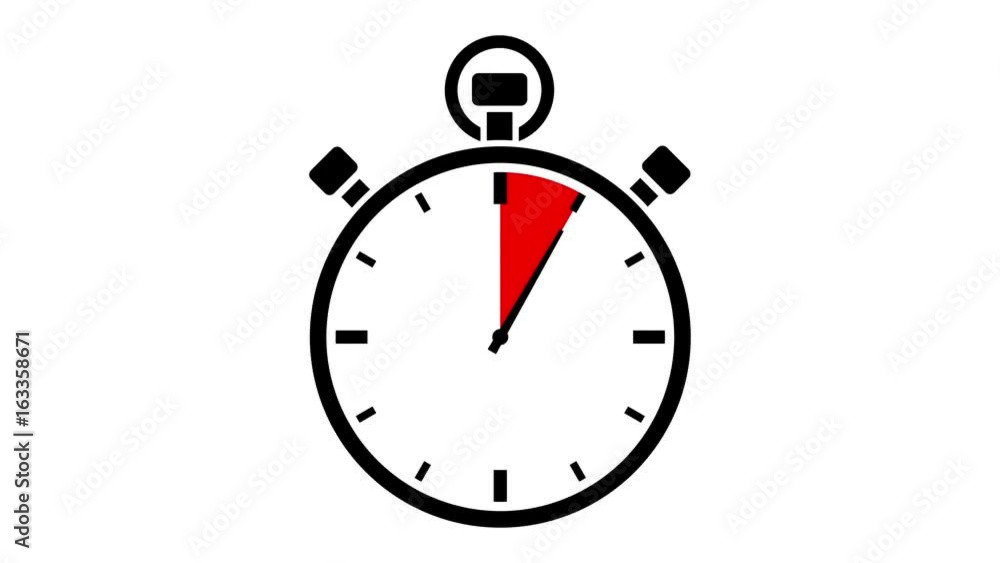 Stopwatch Graphic Red 60 Seconds/Minutes Video Stopwatch Graphic Red 60 Seconds/Minutes Video