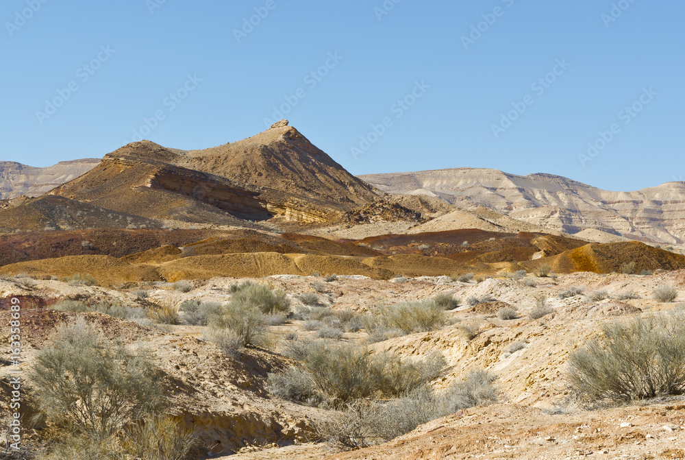 Landscape of the desert in Israel