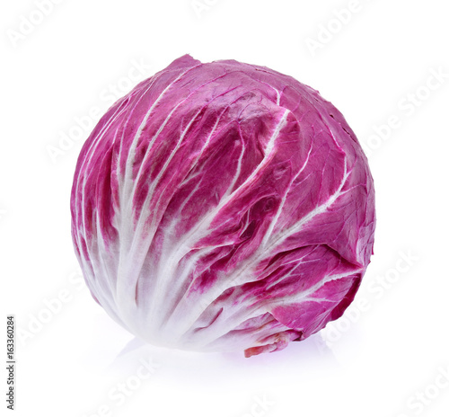 Red Cabbage Radicchio Rosso isolated on white