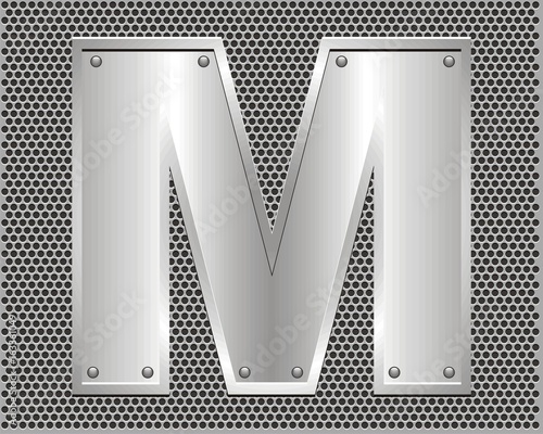 Metal letter M