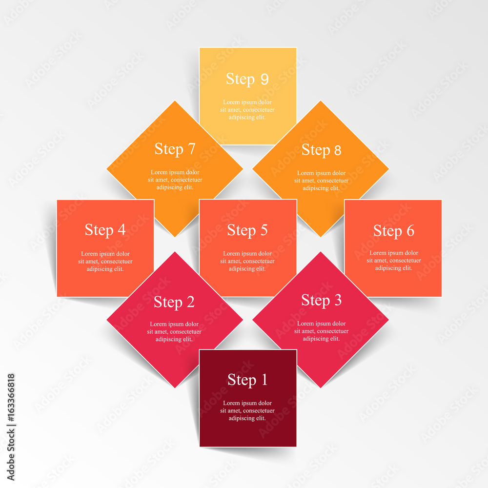 Step by step infographic. Step by step infographic.