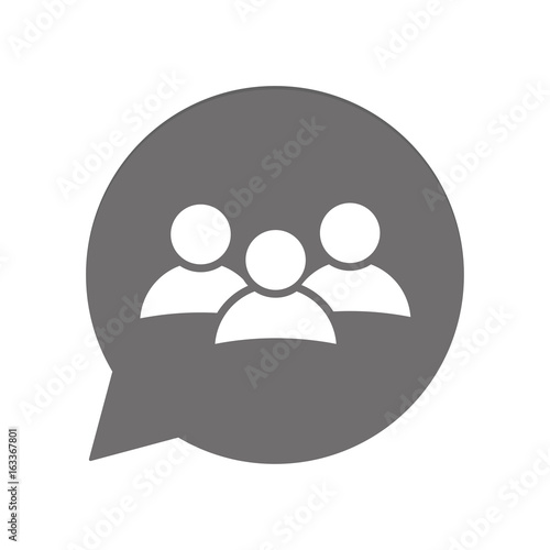 Graue Sprechblase rund - Gruppe