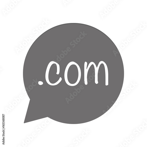 Graue Sprechblase rund - com Domain URL