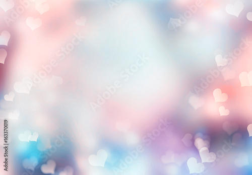 Soft heart blur background.