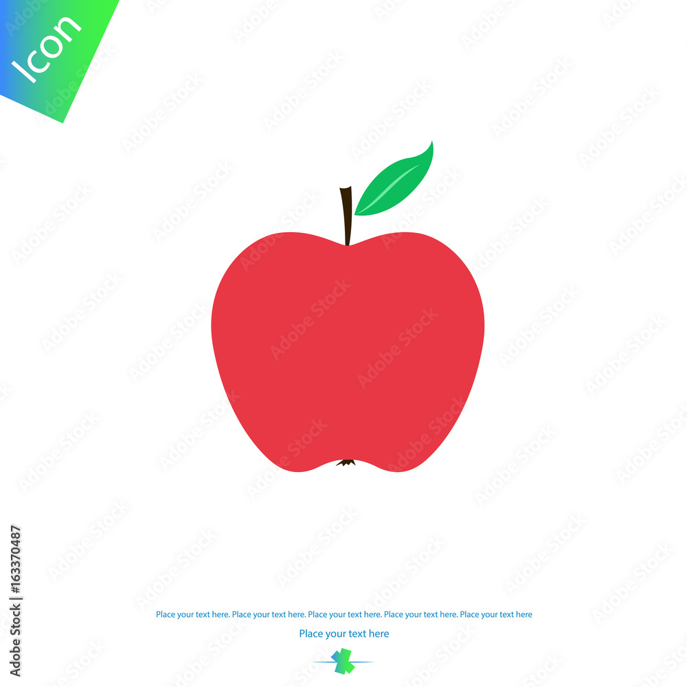 Fototapeta premium Apple vector icon