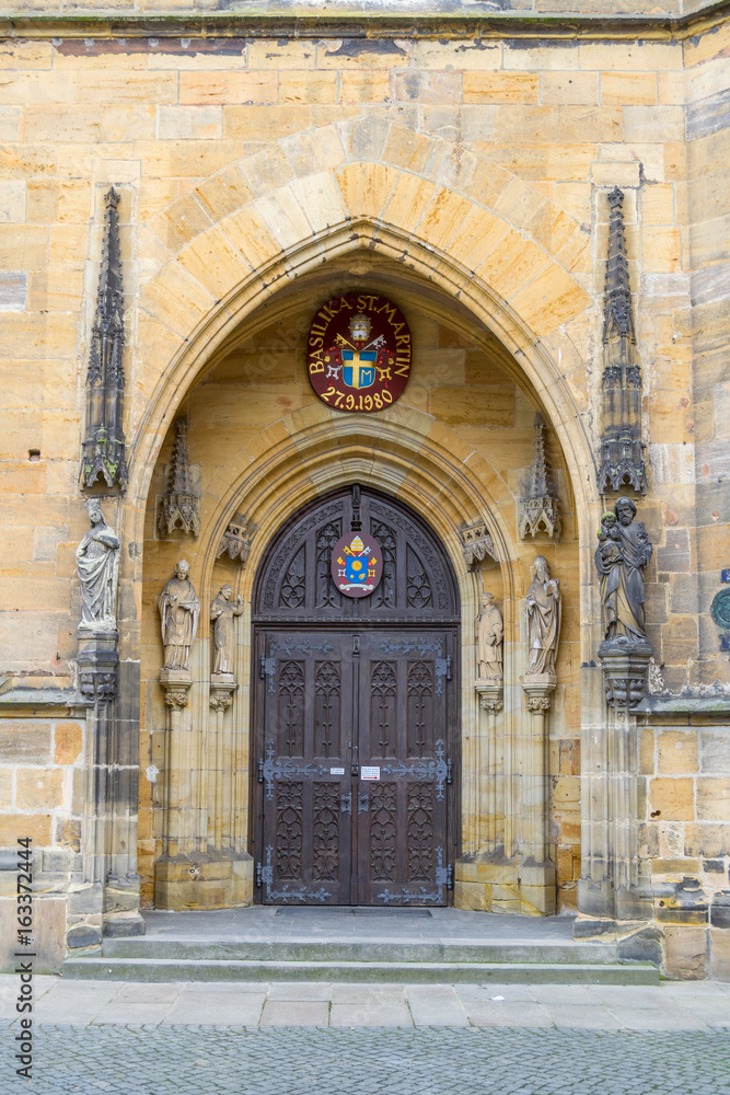 Fototapeta premium Amberg - Entrance Saint Martin Church, Germany