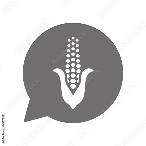 Graue Sprechblase rund - Maiskolben
