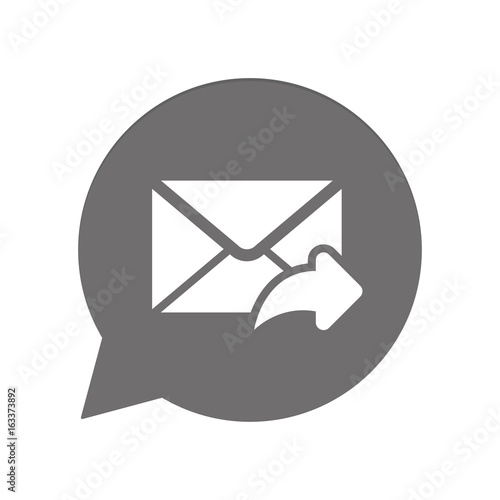 Graue Sprechblase rund - E-Mail Antwort