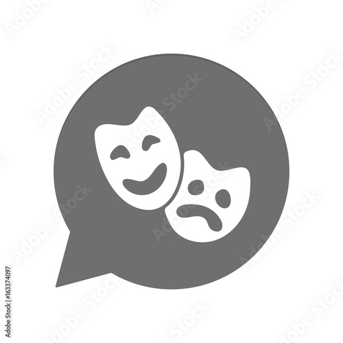 Graue Sprechblase rund - Karneval