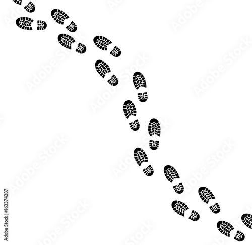 Vector human footprints. 