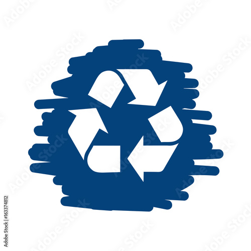 Recycling - Handgezeichnete Linien