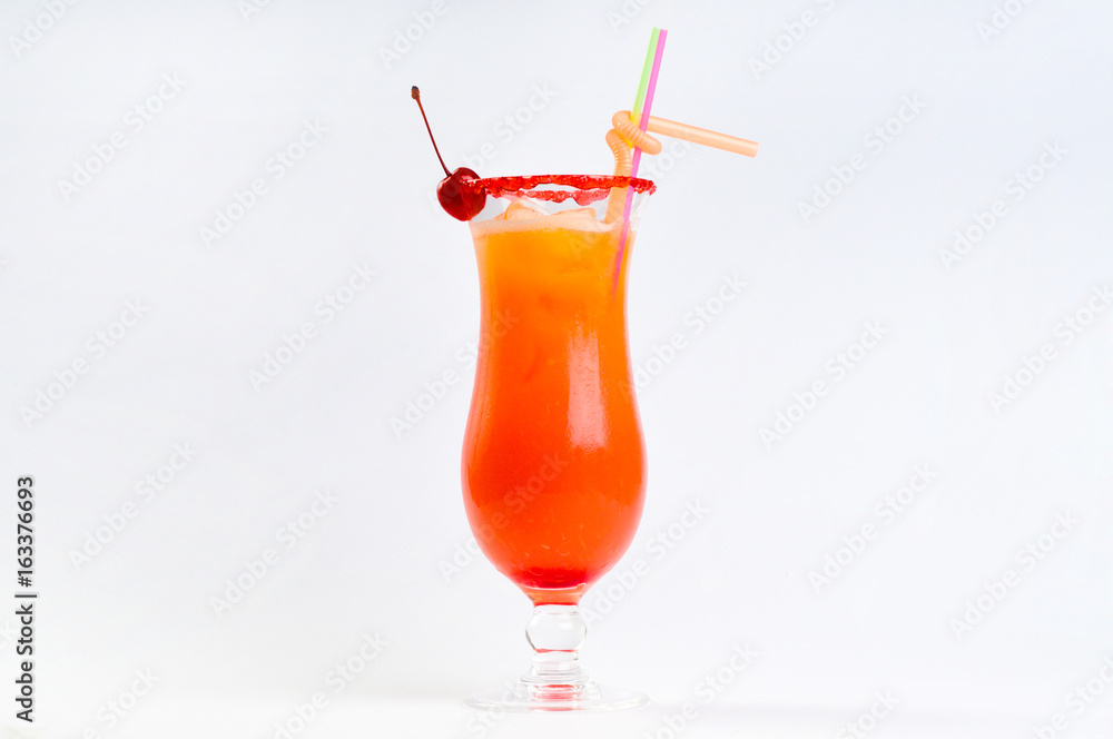 summer cocktail of fruit and citrus summer cocktail of fruit and citrus