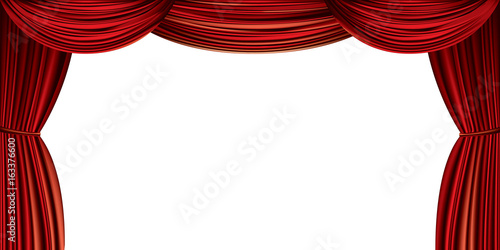 Large red curtain