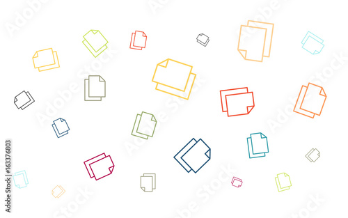 Viele bunte leere Dokumente
