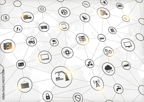 Industry 4.0, Internet of things (IoT) and networking, network connections