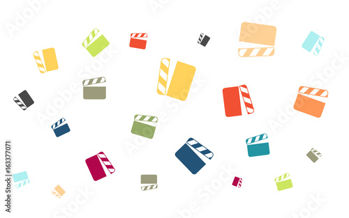 Viele bunte Filmklappen