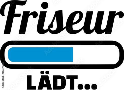 Hairdresser Loading bar german word