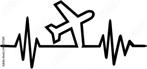 Pilot plane heartbeat line