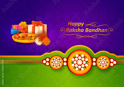 Decorated rakhi for Indian festival Raksha Bandhan