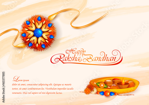 Decorated rakhi for Indian festival Raksha Bandhan