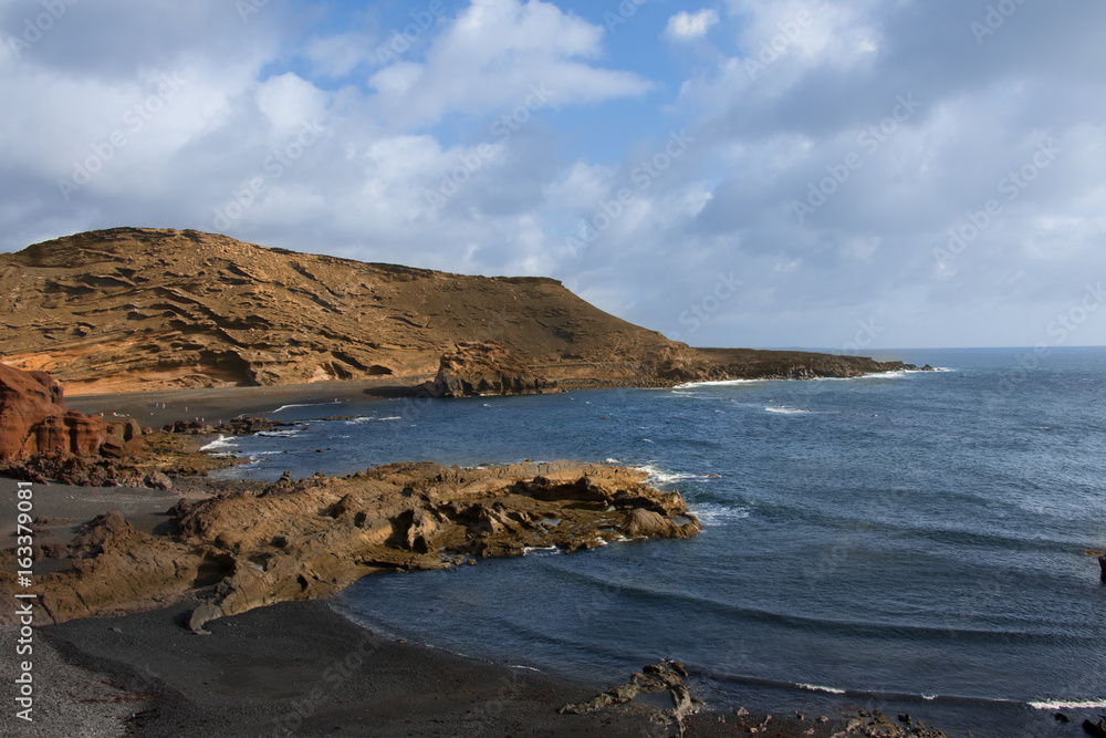 Volcanic reef in lanzarote, canary islands