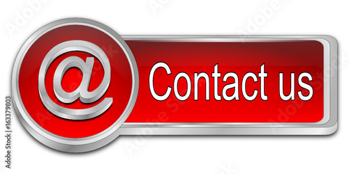 Button contact us - 3D illustration
