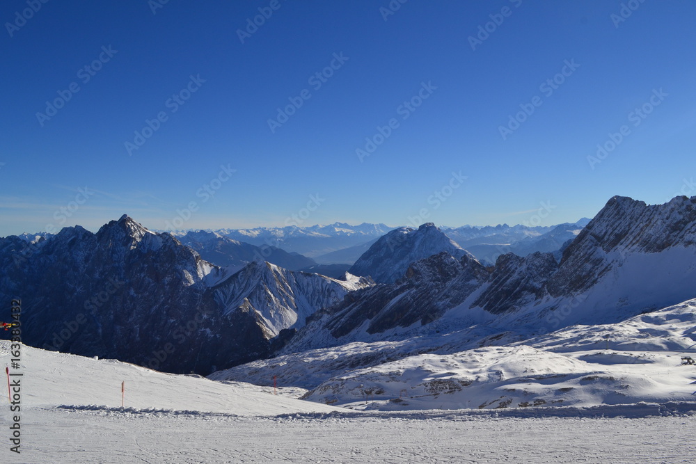 View of the Alps from the Zugspitze, Germany