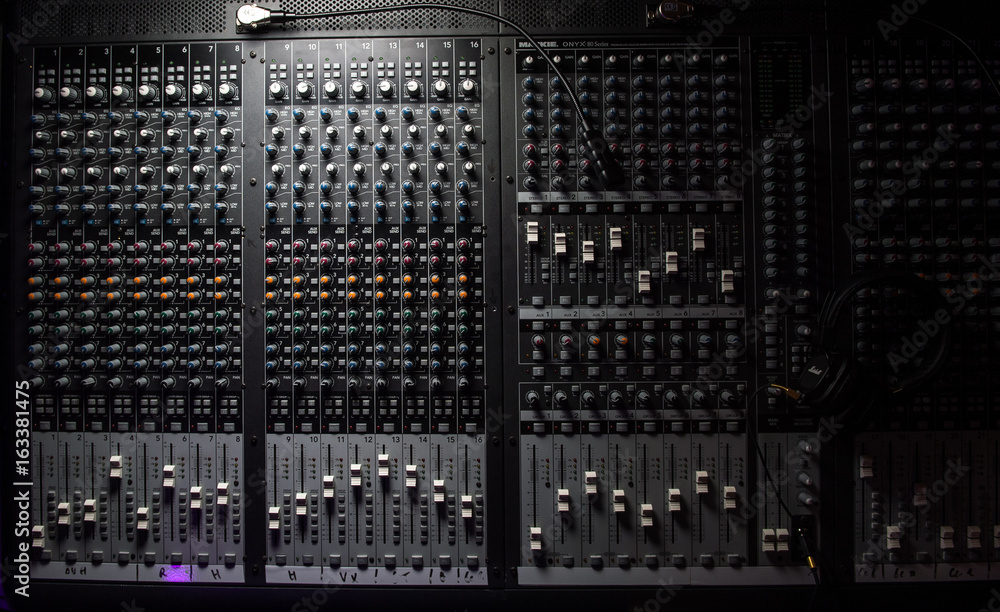 Sound music mixer control panel Sound music mixer control panel
