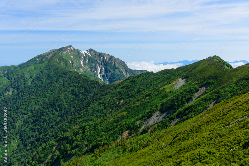 Obraz premium 北アルプス 鹿島槍ヶ岳