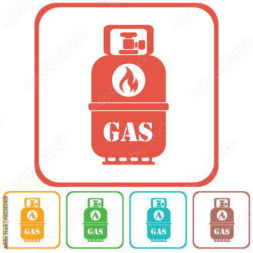 Camping gas bottle icon