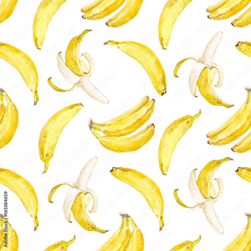Watercolor banana pattern Watercolor banana pattern