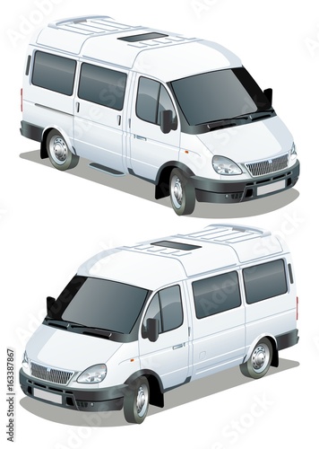 delivery vans isometric set Available EPS-10 separated by groups and layers for easy edit