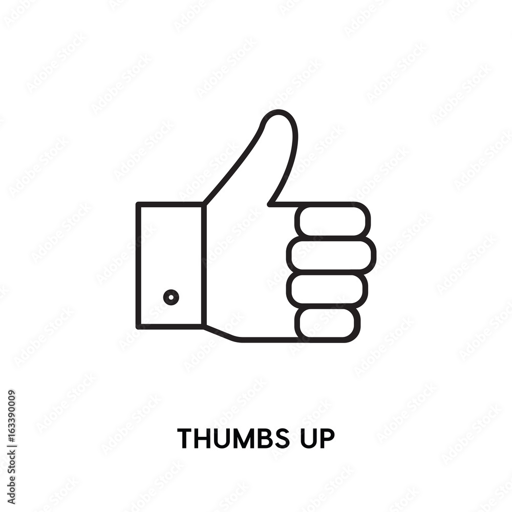 Thumbs Up vector icon, like symbol. Modern, simple flat vector illustration for web site or mobile app Thumbs Up vector icon, like symbol. Modern, simple flat vector illustration for web site or mobile app