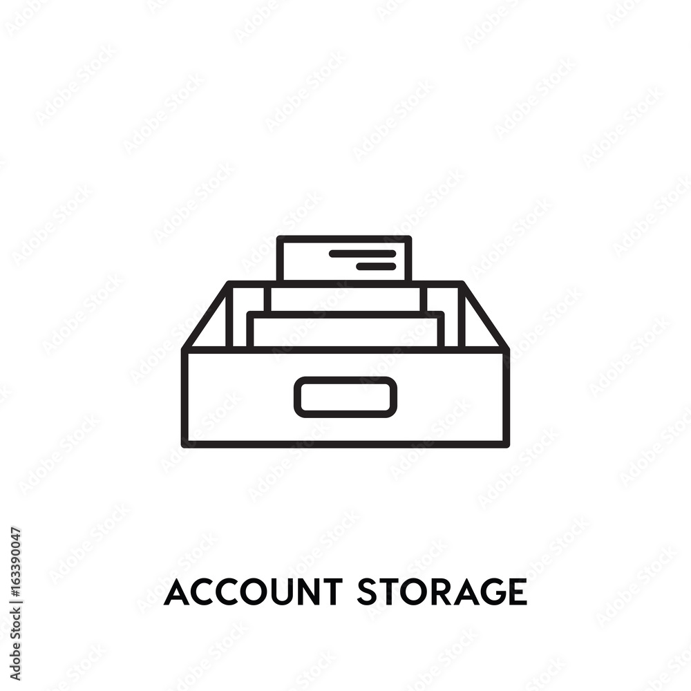 Account Storage vector icon, archive symbol. Modern, simple flat vector illustration for web site or mobile app Account Storage vector icon, archive symbol. Modern, simple flat vector illustration for web site or mobile app