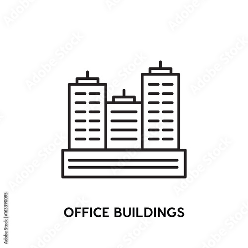 Office Buildings vector icon, residence symbol. Modern, simple flat vector illustration for web site or mobile app