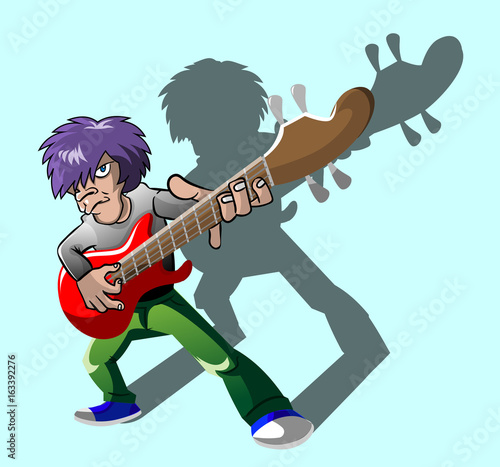 The Bassist Cartoons Vector