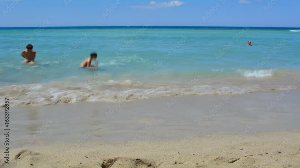 Time Lapse: sand, sea and tourists in Salento, Italy. Time Lapse: sand, sea and tourists in Salento, Italy.