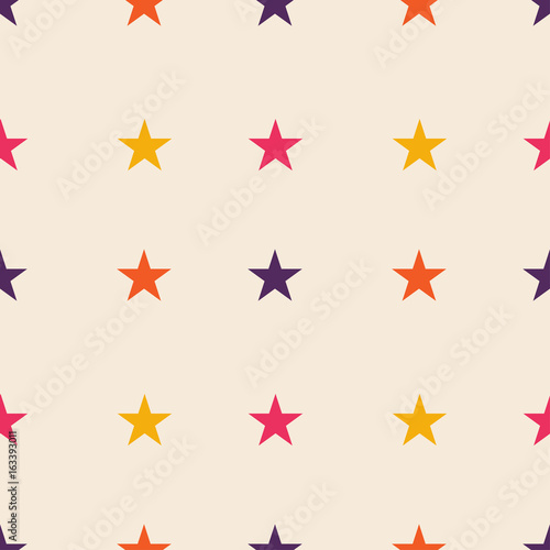 Stars colorful seamless pattern