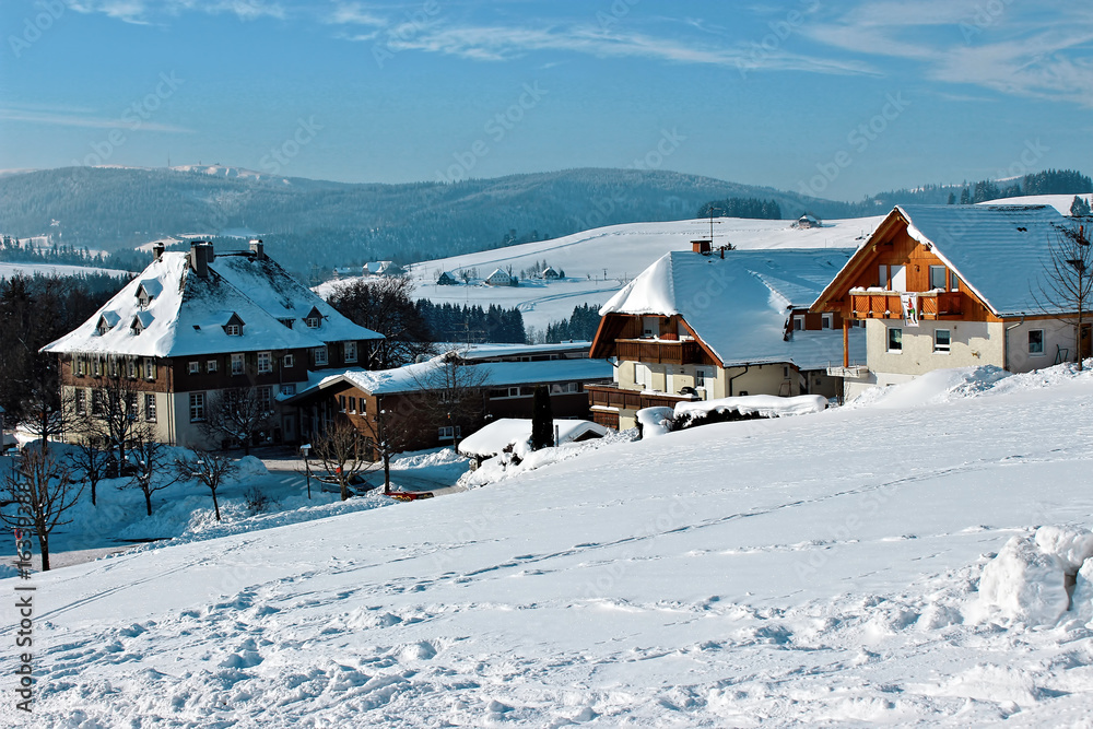 Winter in Breitnau in the Black Forest, Germany