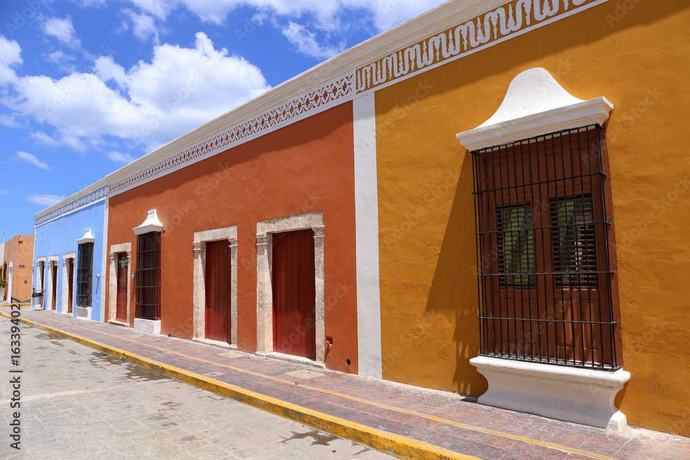 Campeche City colonial architecture, Yucatan, Mexico