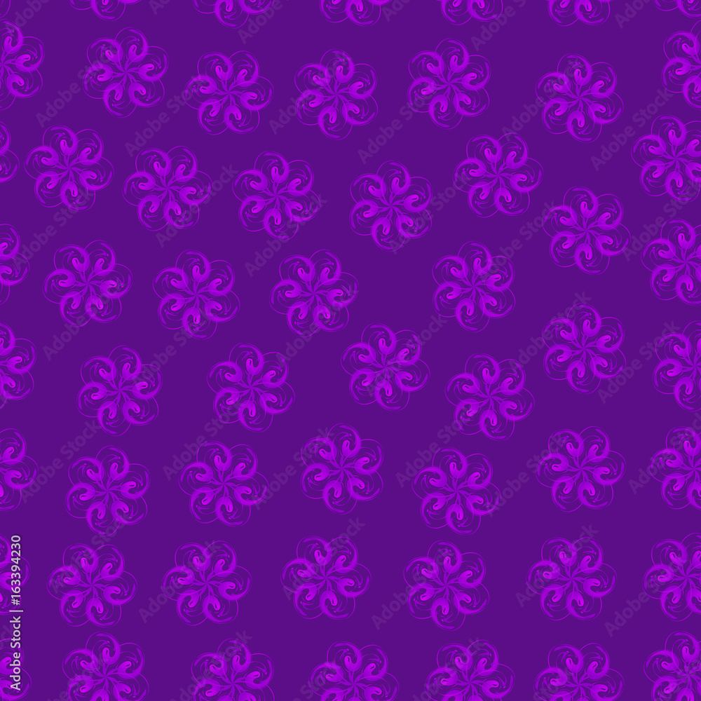 Purple abstract flowers on purple background Purple abstract flowers on purple background