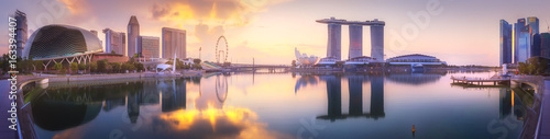 Singapore skyline background