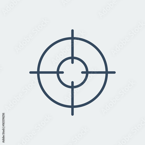 Aim icon. Target symbol. Crosshair. Vector illustration