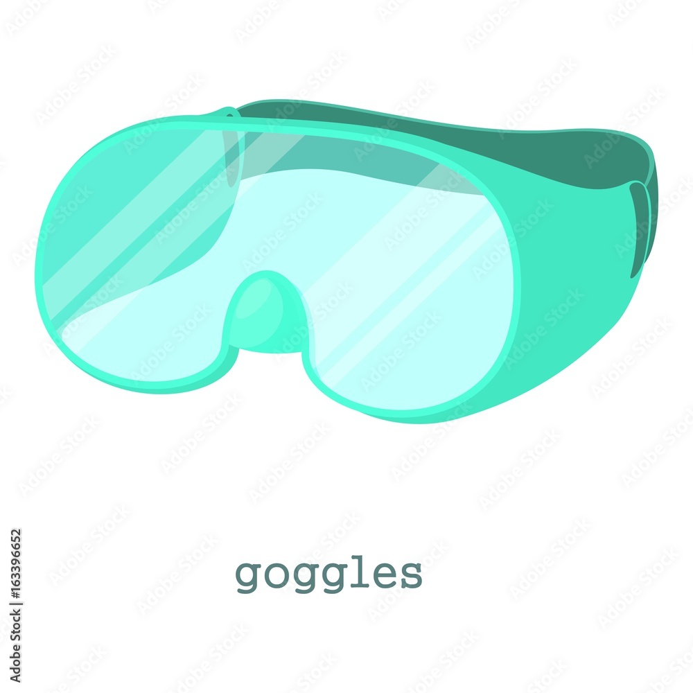 Laboratory goggles icon, cartoon style Laboratory goggles icon, cartoon style