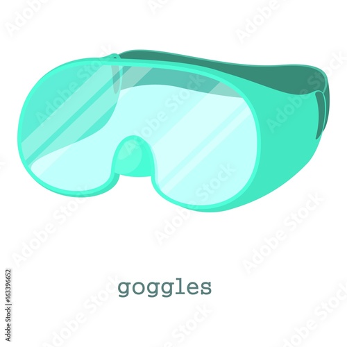 Laboratory goggles icon, cartoon style