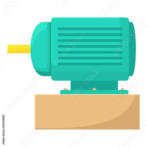 Electric motor icon, cartoon style
