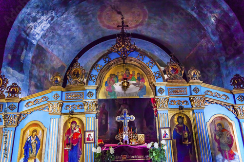 Ancient Mosaics Basilica Mikhaylovsky Church Vydubytsky Monastery Kiev Ukraine photo