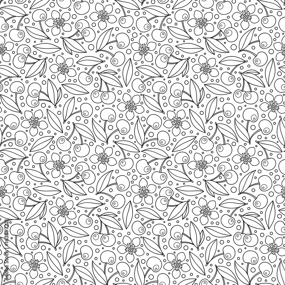 Fototapeta premium Seamless background in doodle style.