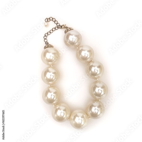 A necklace of very large pearls